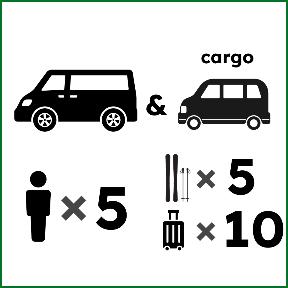 [Airport - Peak Season]Minivan + Cargo 2025/12/23-2026/02/28